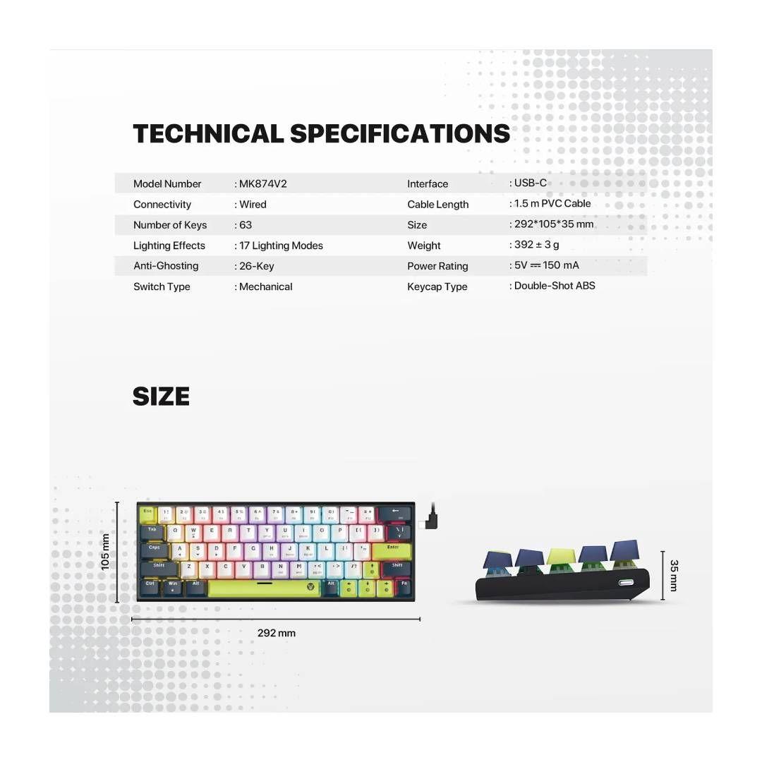 Teclado Fantech MK874V2 ATOM63 MORI Blue (Switch Taro)-5