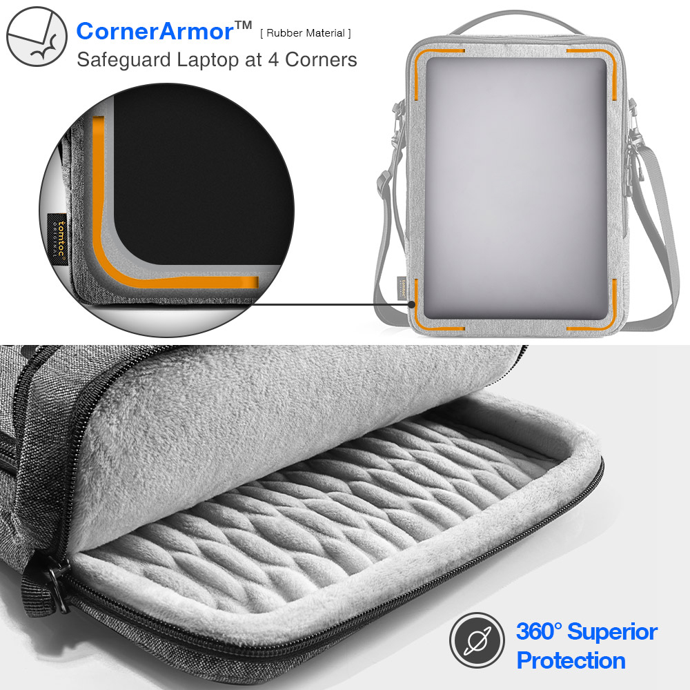 Tomtoc Bolso Urban H14 Para Macbook 14" - Gris-5