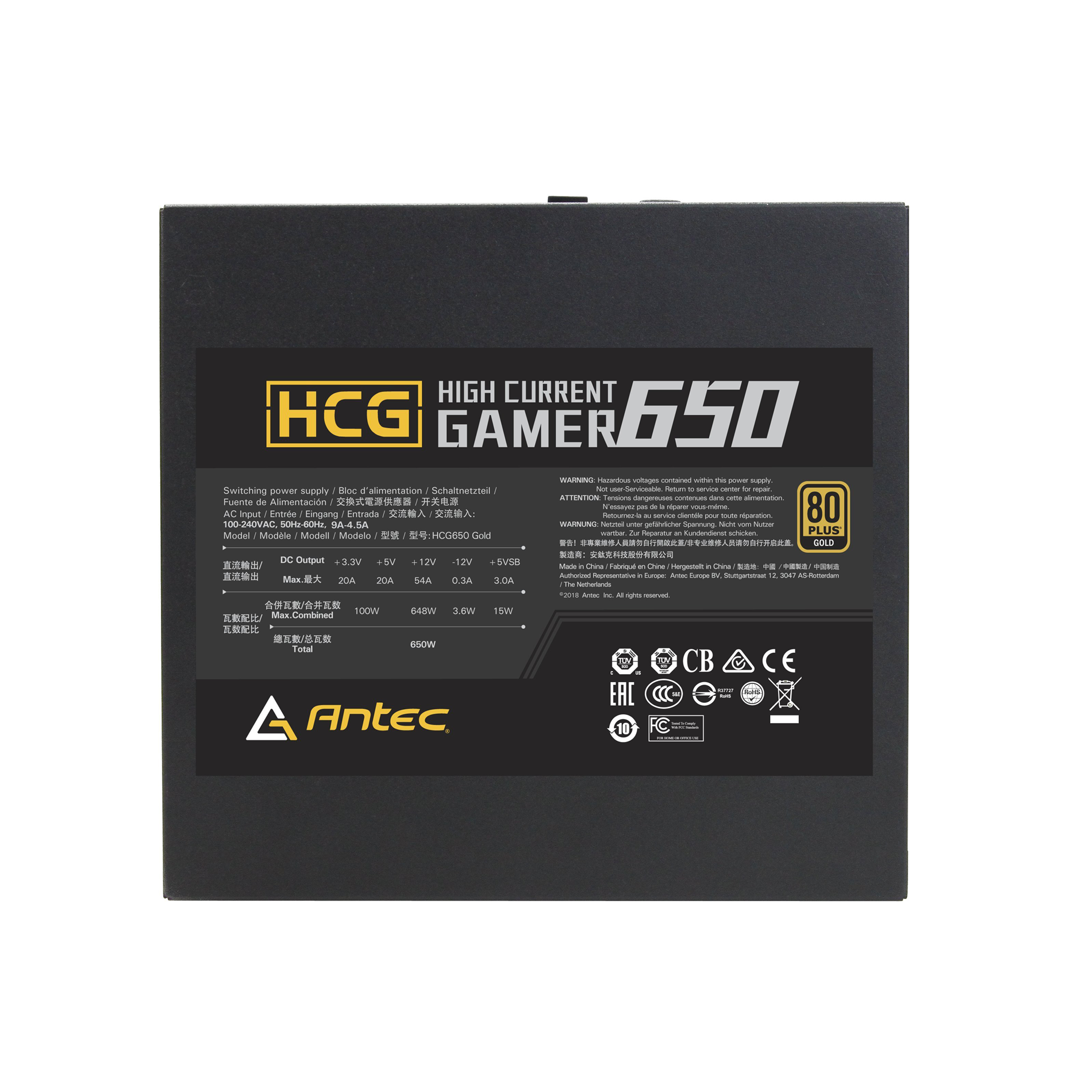 Fuente de Poder Antec 650W HCG650 80+ Gold Full Modular-7