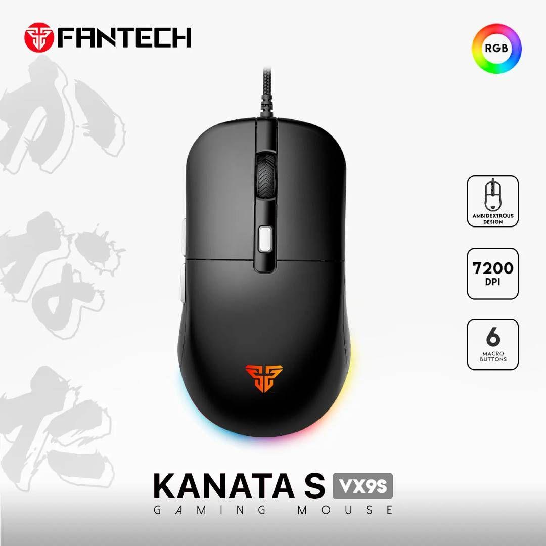 Mouse Fantech VX9s Kanata RGB Negro-4