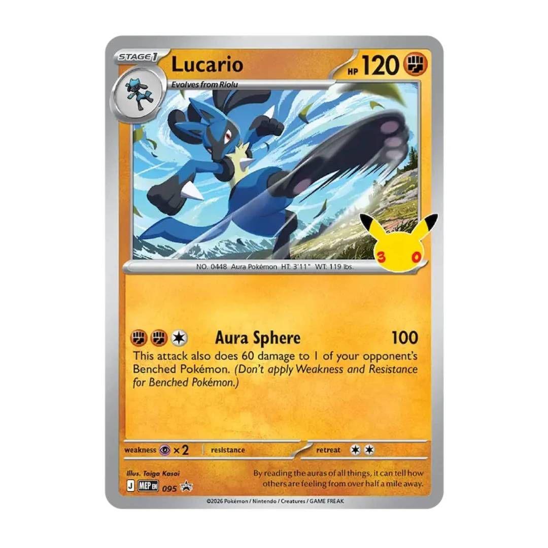 Pokémon TCG: 30th Celebration Tech Sticker Lucario INGLES-1