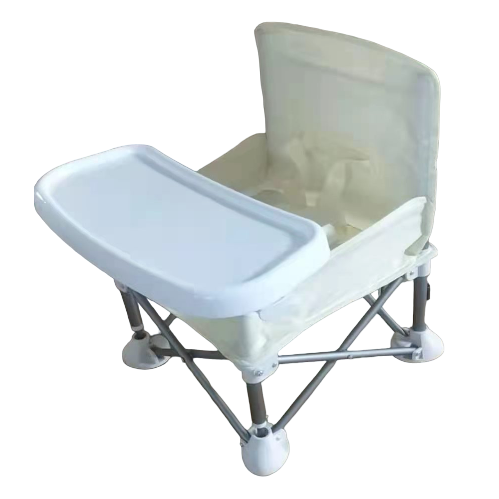 Asiento portátil para bebé de viaje plegado compacto Beige-4