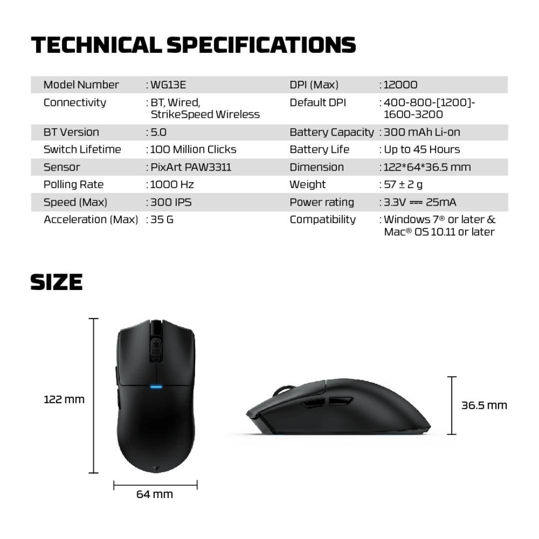 Mouse Fantech WG13 E TANTO E Black-8