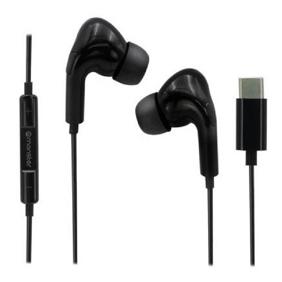 Audifonos con Cable Tipo C Monster C21BK Negro-0