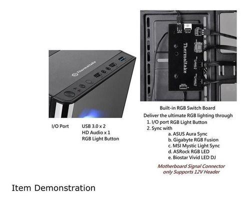 Gabinete Thermaltake V200 Rgb Edition 4 Ventiladores Vidrio-5