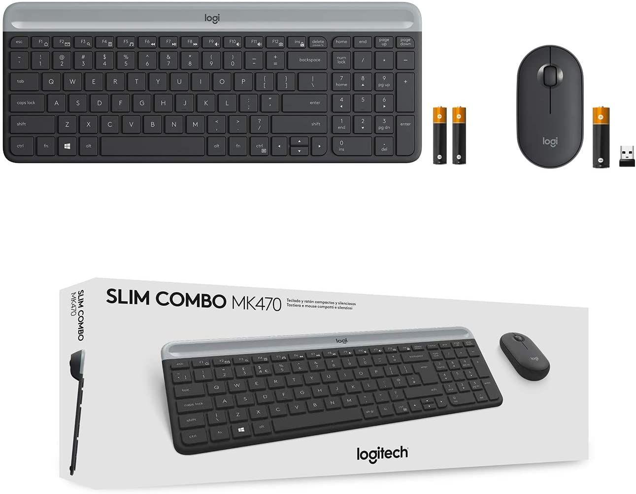 Teclado y Mouse Inalambrico Logitech MK470 Slim Negro-6