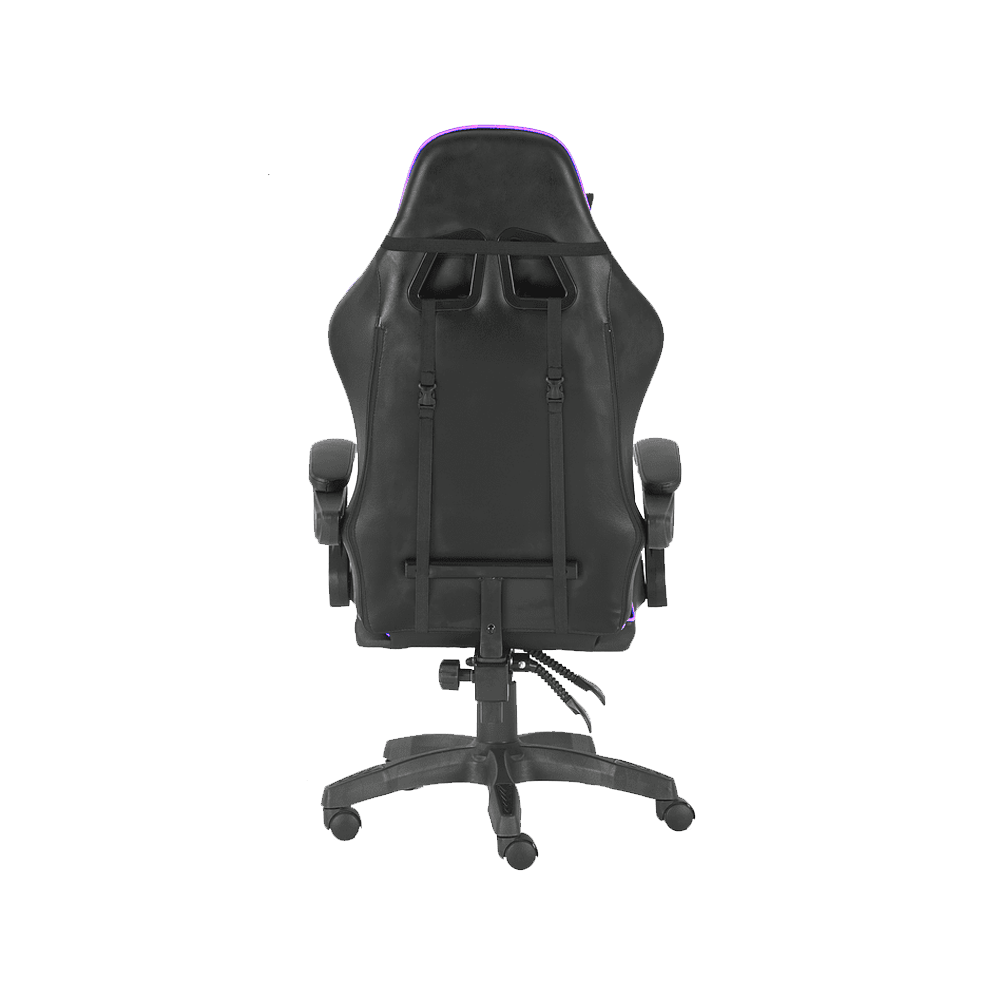 Silla Gamer Explorer Ecocuero Negro Rosado Ajustable-3