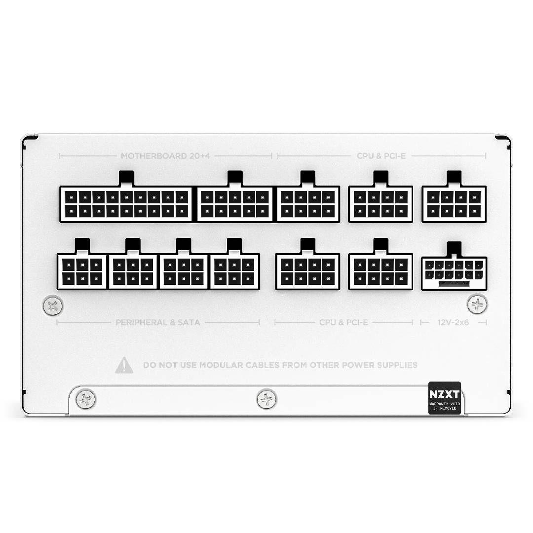 Fuente de Poder NZXT C850 Gold ATX 3.1, 850W, 80+ Gold White-2