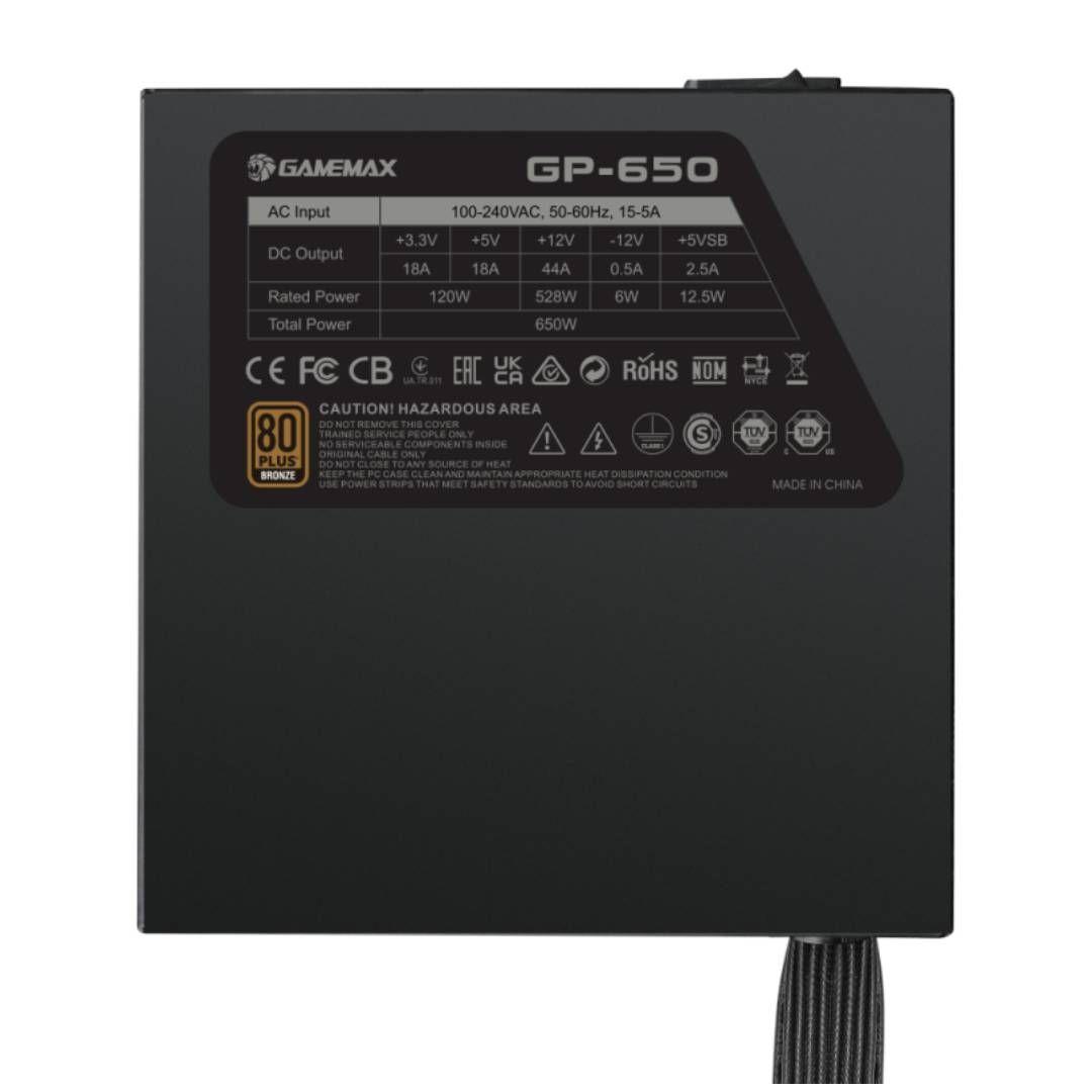 Fuente de Poder Gamemax GP-650 650W 80PLUS Bronze ATX-3