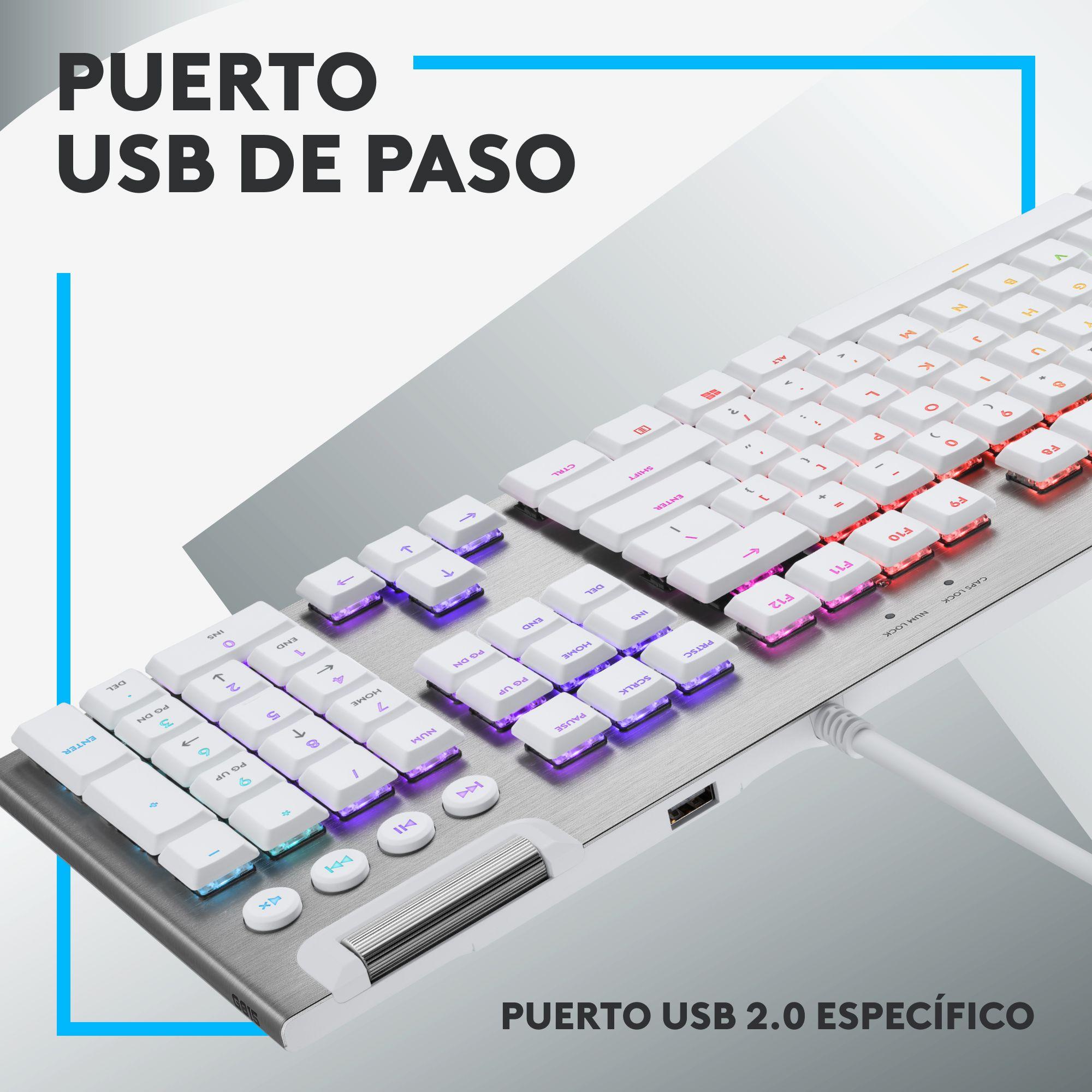 Teclado Gamer Logitech G G815 Sw Tactile White Ingles-3