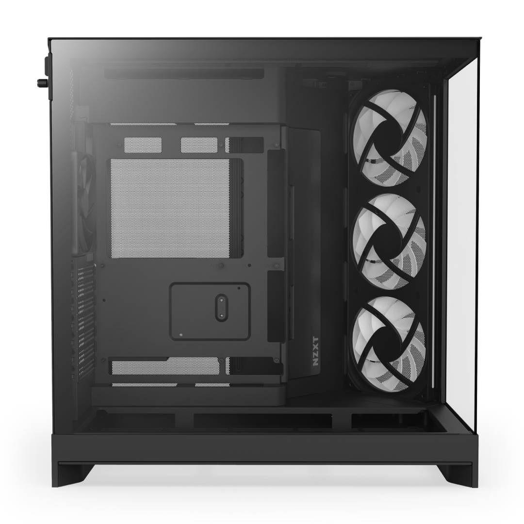 Gabinete NZXT H9 Flow RGB 2025 con Fans RGB y Control Black-4