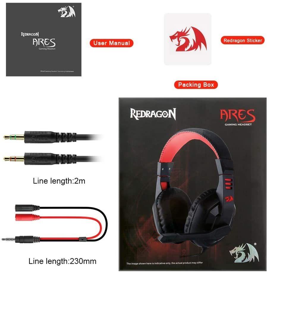Audifono Gamer Redragon Ares 35mm compatibles Consola y PC-4