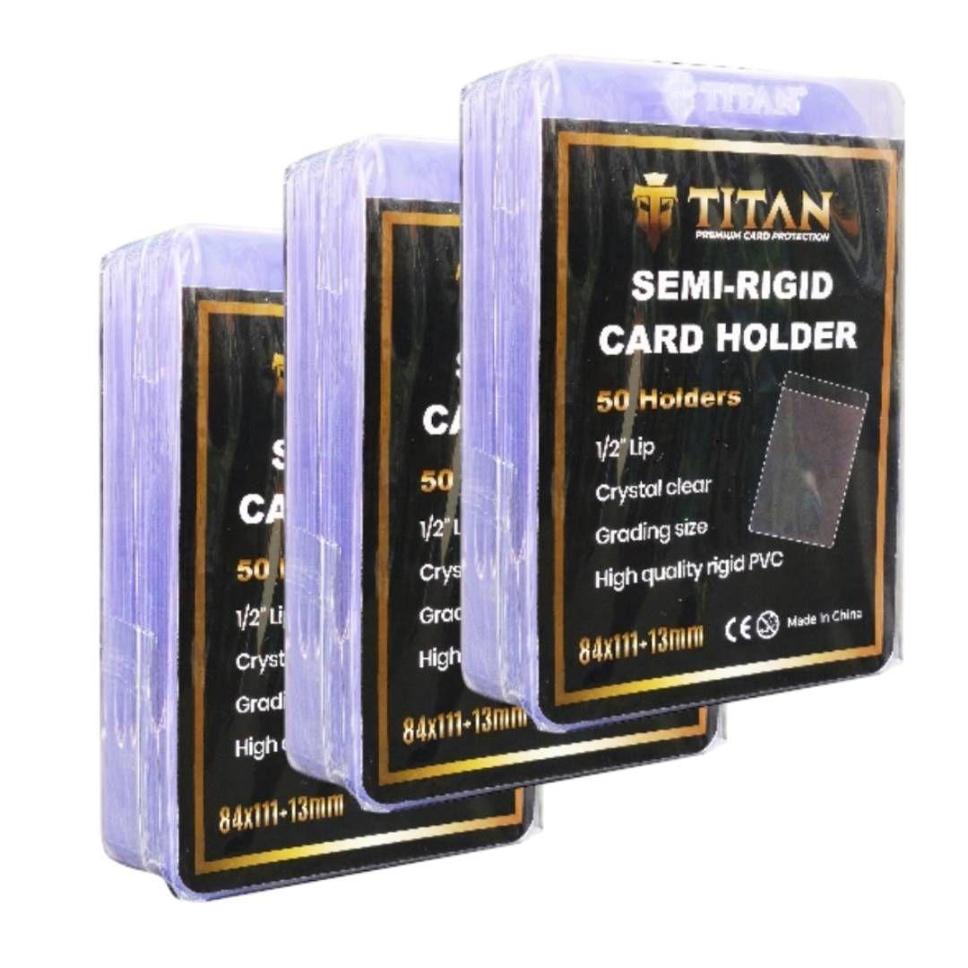 X3 Protector Card Saver Semirígido Titan Pro 84x111mm  Clear-0