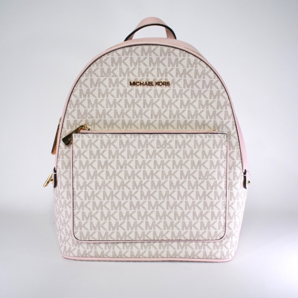 Mochila Michael Kors Color Marfil y Rosa-0