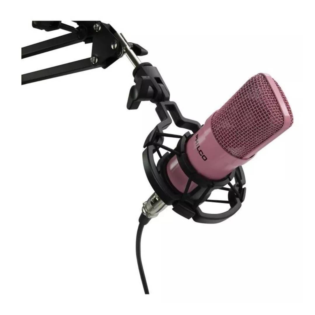 Kit Micrófono para Streaming Philco Rosado-0
