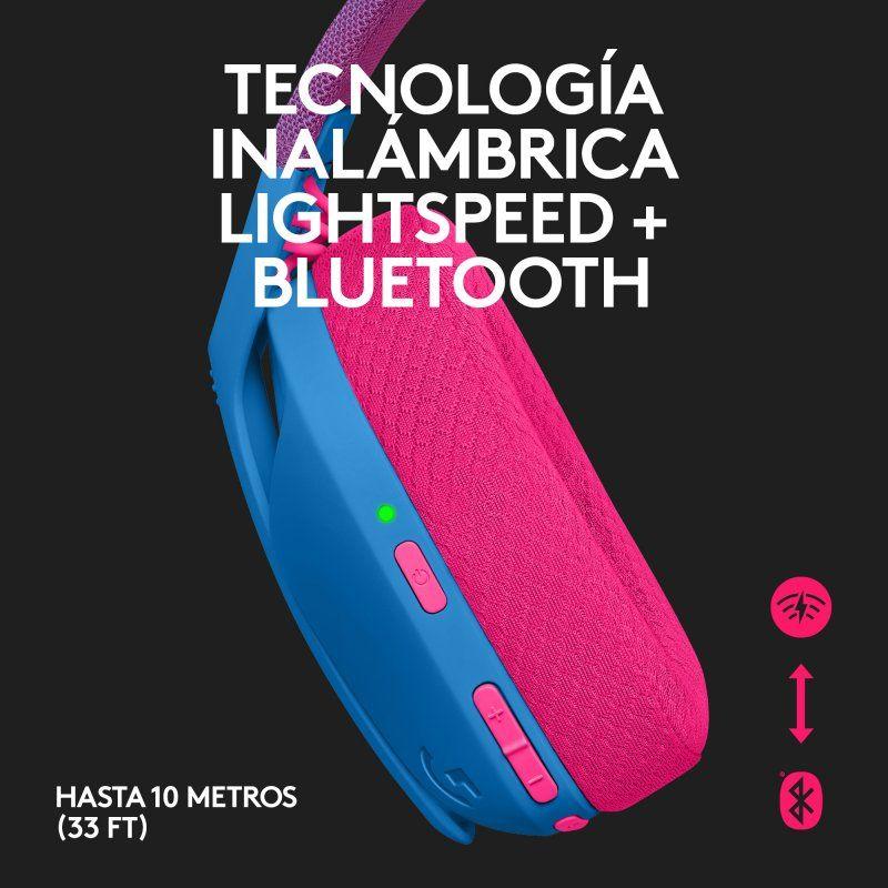 Audifonos Gamer Logitech G435 Inalámbricos Azul Bluetooth-4