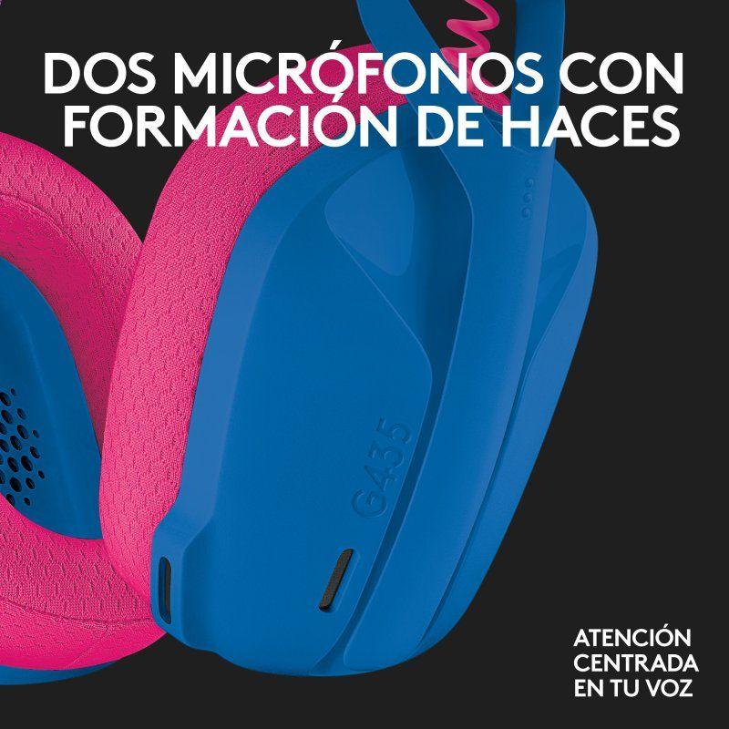 Audifonos Gamer Logitech G435 Inalámbricos Azul Bluetooth-7