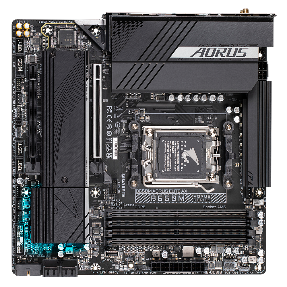 Placa Madre Gigabyte B650M Aorus Elite Ax AMD AM5 DDR5-1