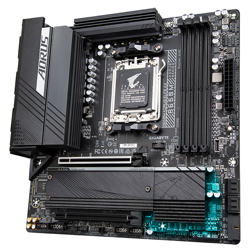 Placa Madre Gigabyte B650M Aorus Elite Ax AMD AM5 DDR5-3