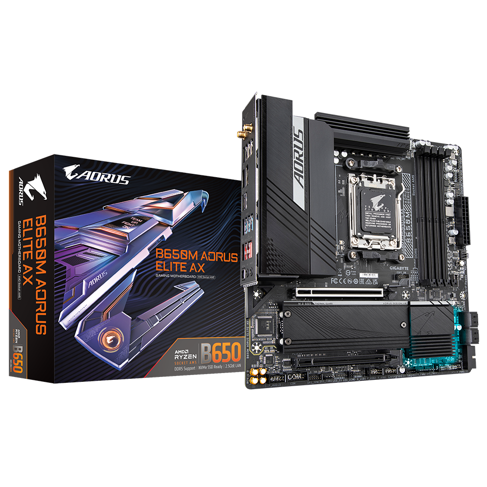 Placa Madre Gigabyte B650M Aorus Elite Ax AMD AM5 DDR5-4