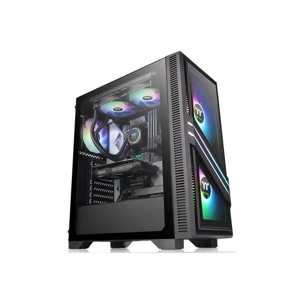 Gabinete Gamer Thermaltake Versa T35 TG RGB Negro MidTower-0