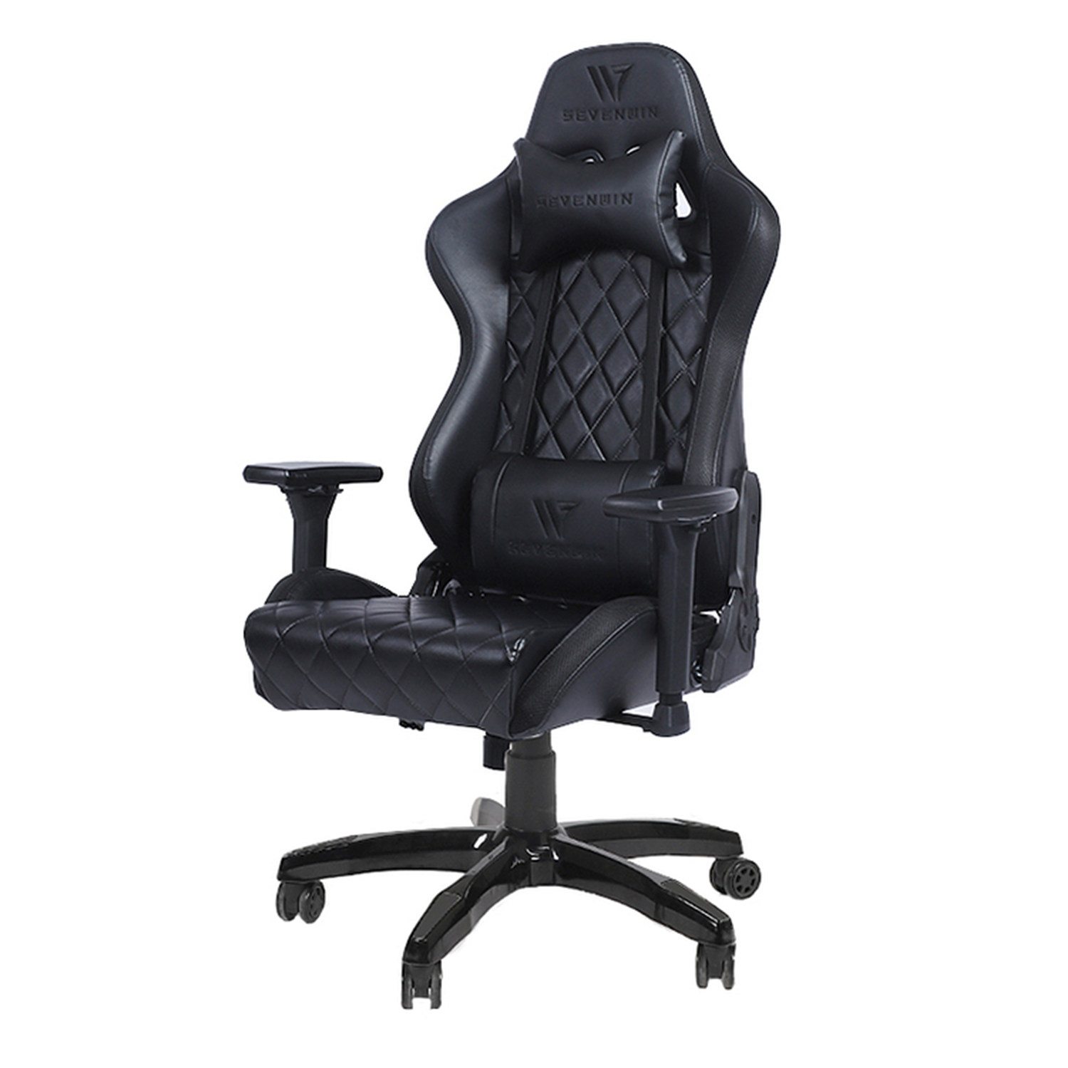 Silla Gamer Sevenwin Spectrum Black Reclinable RGB-2