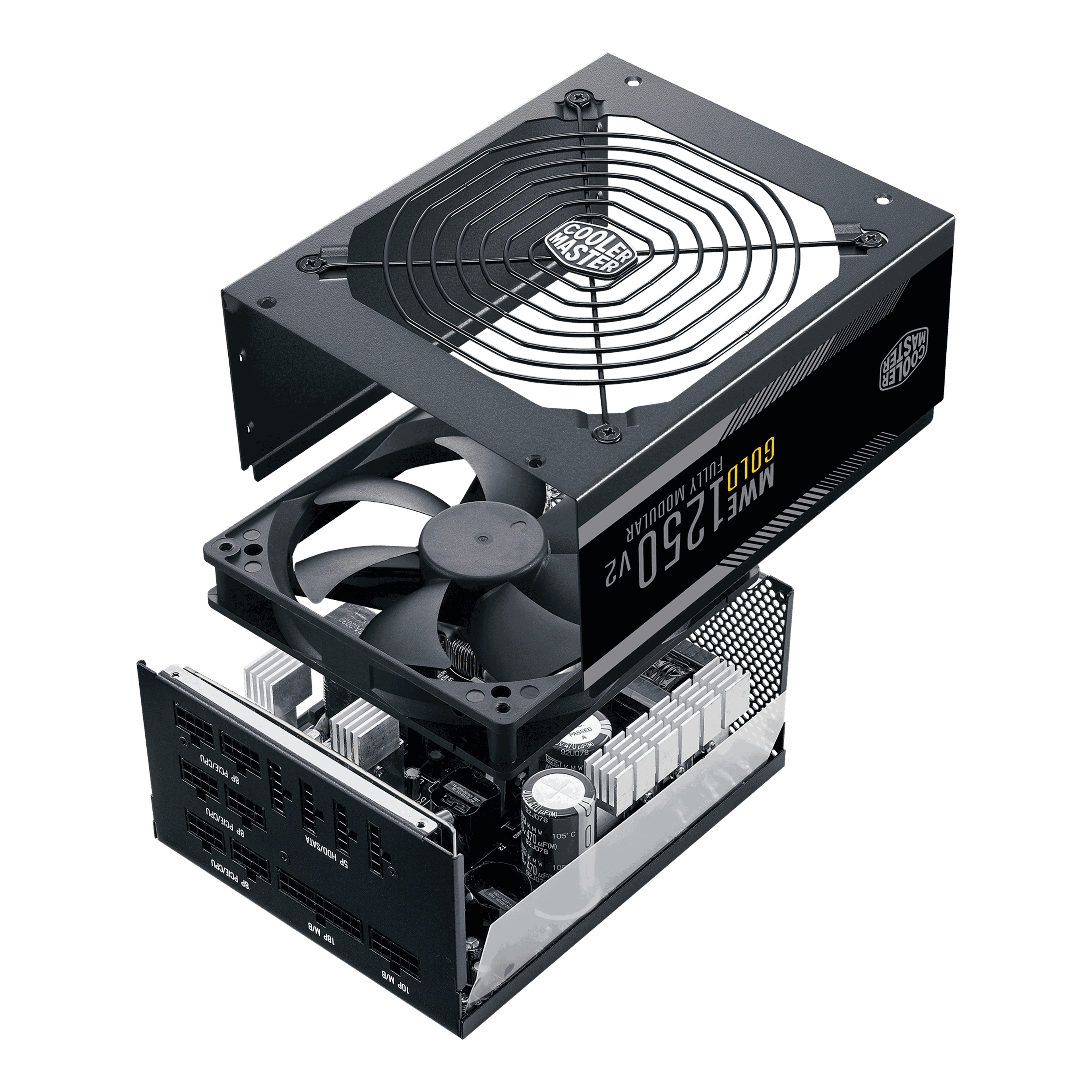 Fuente de Poder Cooler Master MWE 80+ Gold 1250W V2 MODULAR-5