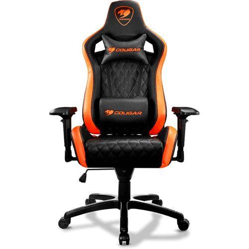 Silla Gamer Cougar Armor S Naranja / Negro Cuero Altura Regulable-0