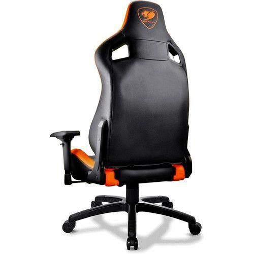 Silla Gamer Cougar Armor S Naranja / Negro Cuero Altura Regulable-4