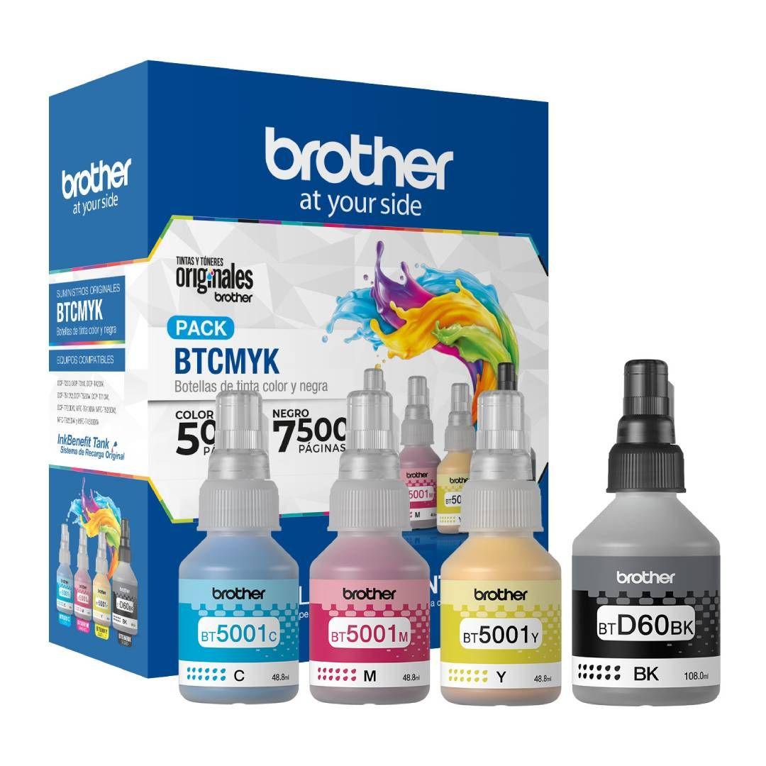 Pack de 4 Botellas de Tinta Original Brother BTCMYK-0