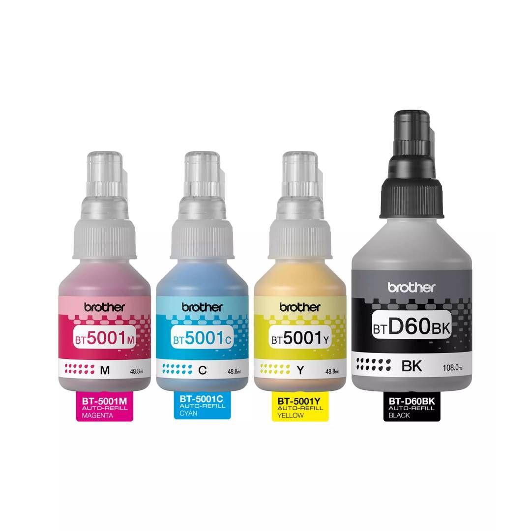 Pack de 4 Botellas de Tinta Original Brother BTCMYK-1