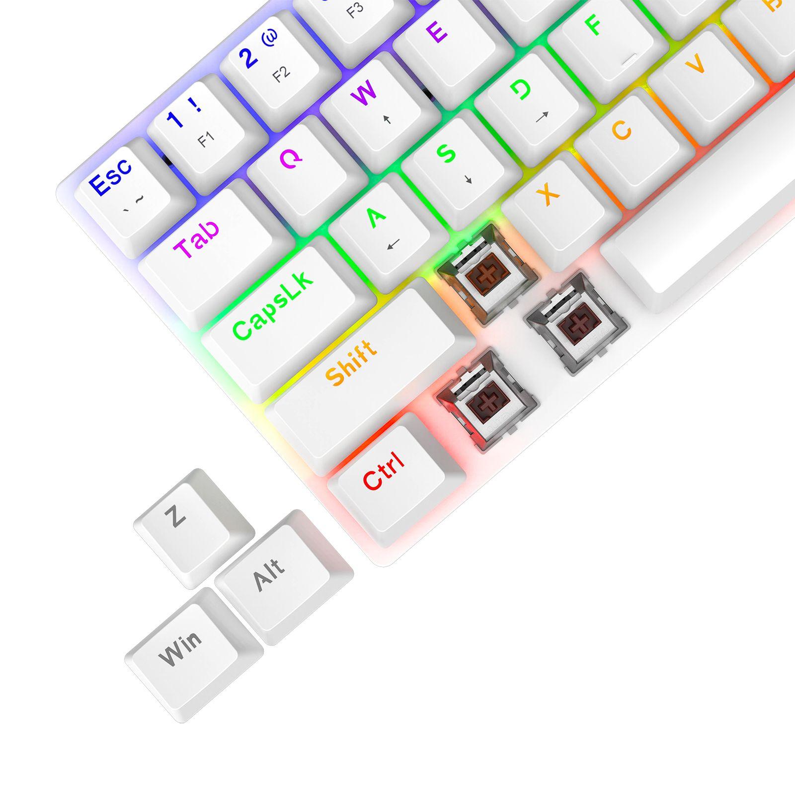 Teclado T-Dagger Arena Lite T-TGK321W-LIT Blanco-4