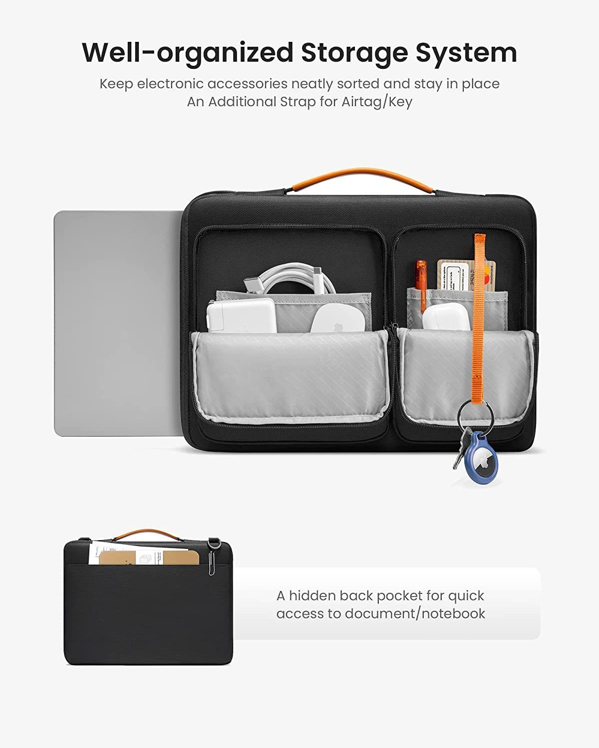 Tomtoc Bolso Hombro A42 Notebook/macbook 13' Negro A42-C01D-1