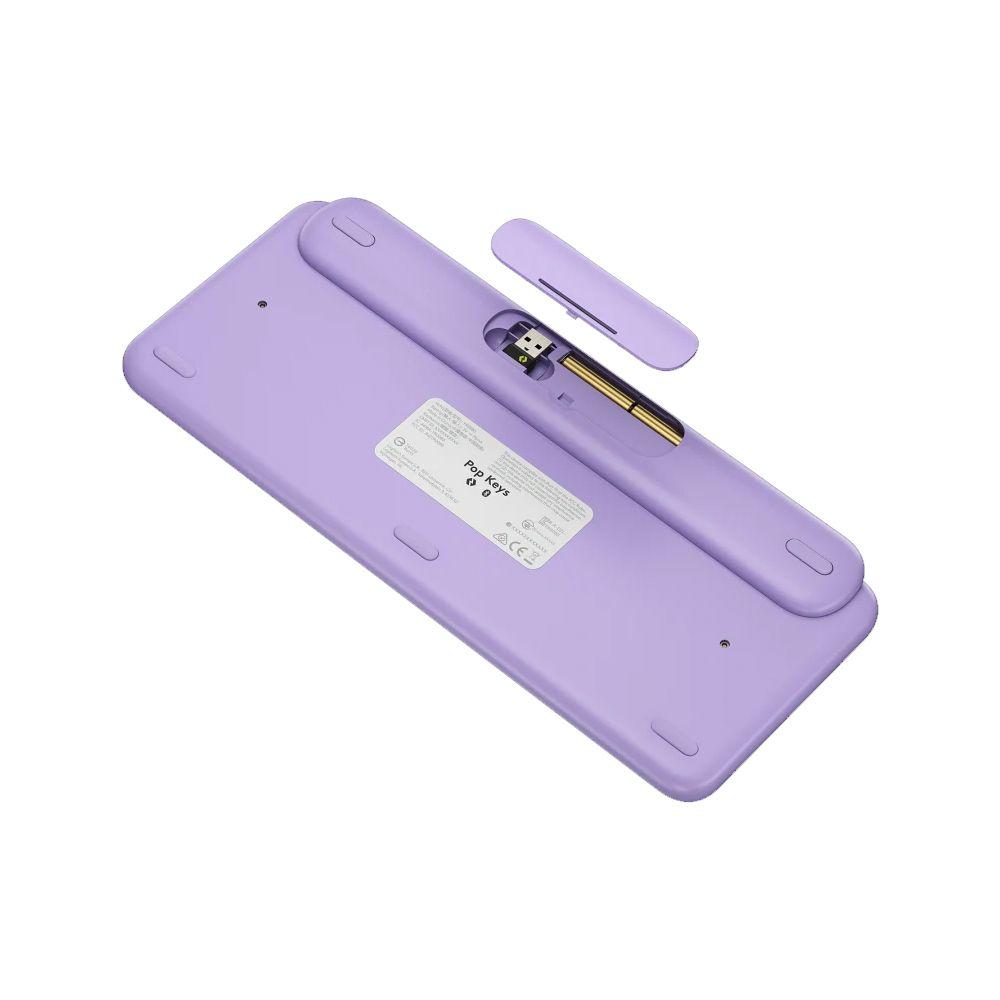 Teclado Logitech Pop Keys Lila Mecánico Inalambrico Daydream-3