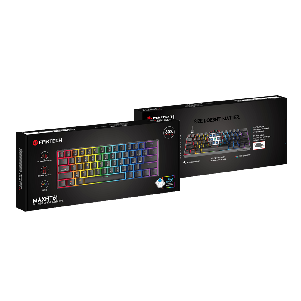 Teclado Gamer Fantech MAXFIT 61 MK857 Black SW Red Español-4