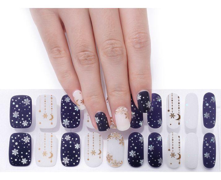 Gel Nail Esmalte Permanente en Sticker Nieve en Navidad-0