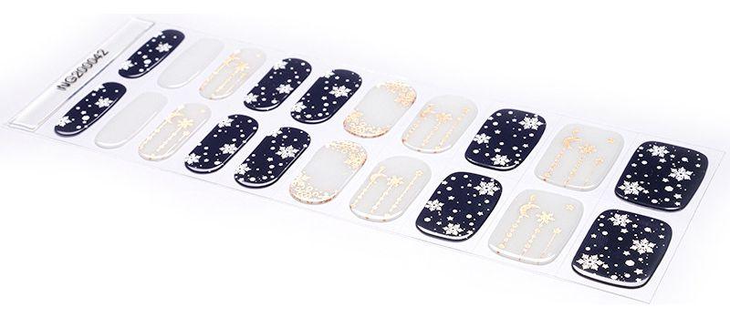 Gel Nail Esmalte Permanente en Sticker Nieve en Navidad-2