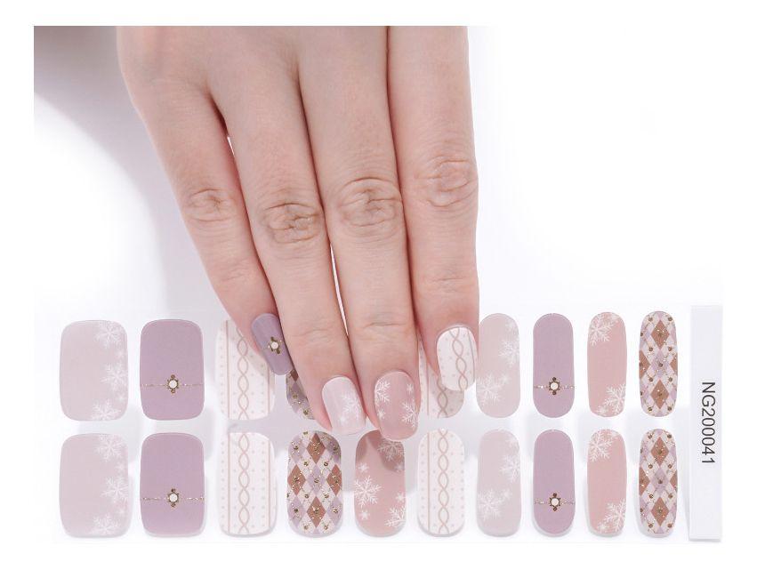 Gel Nail Esmalte Permanente en Sticker Frío Dorado-0