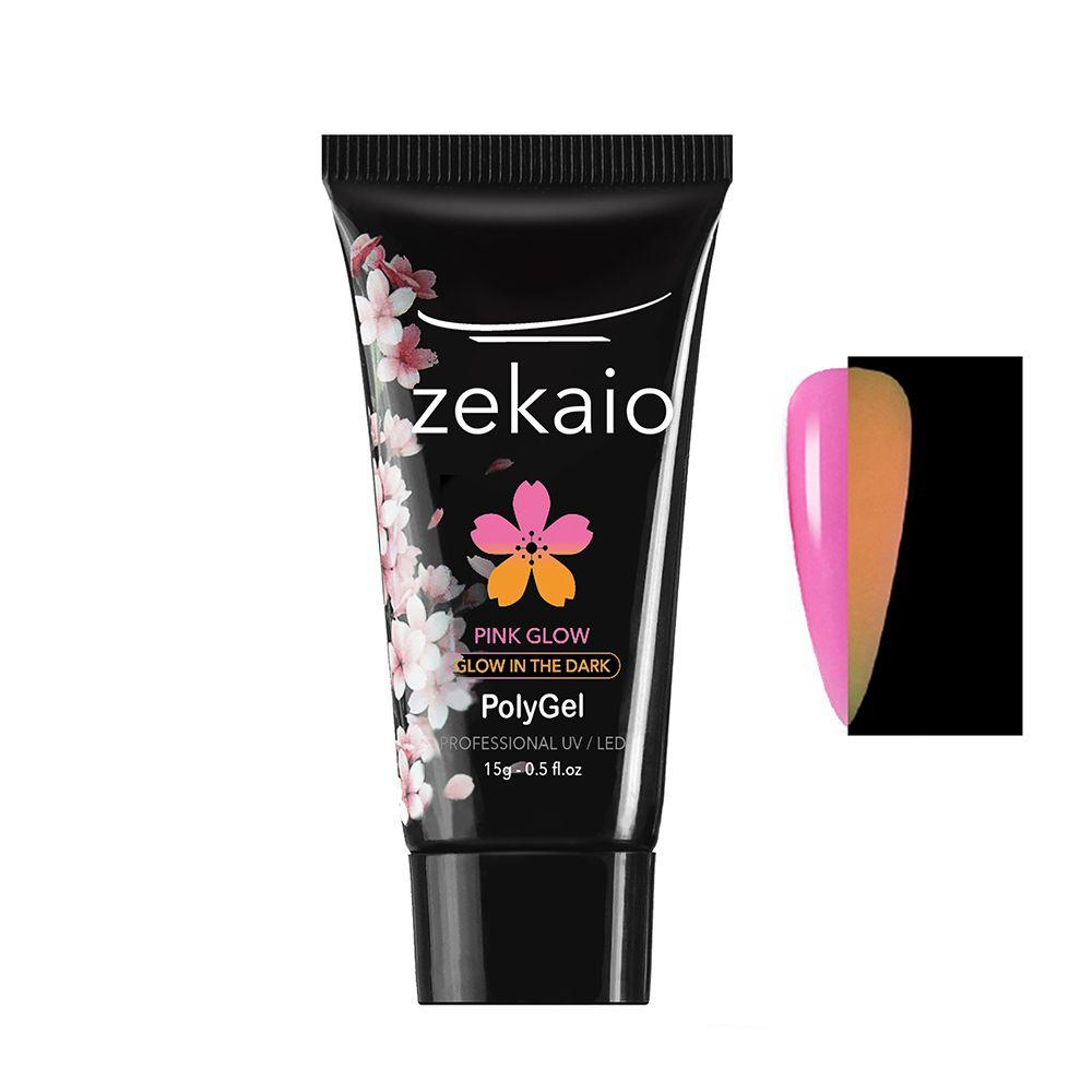 Polygel Pink Glow Brilla en la oscuridad-0