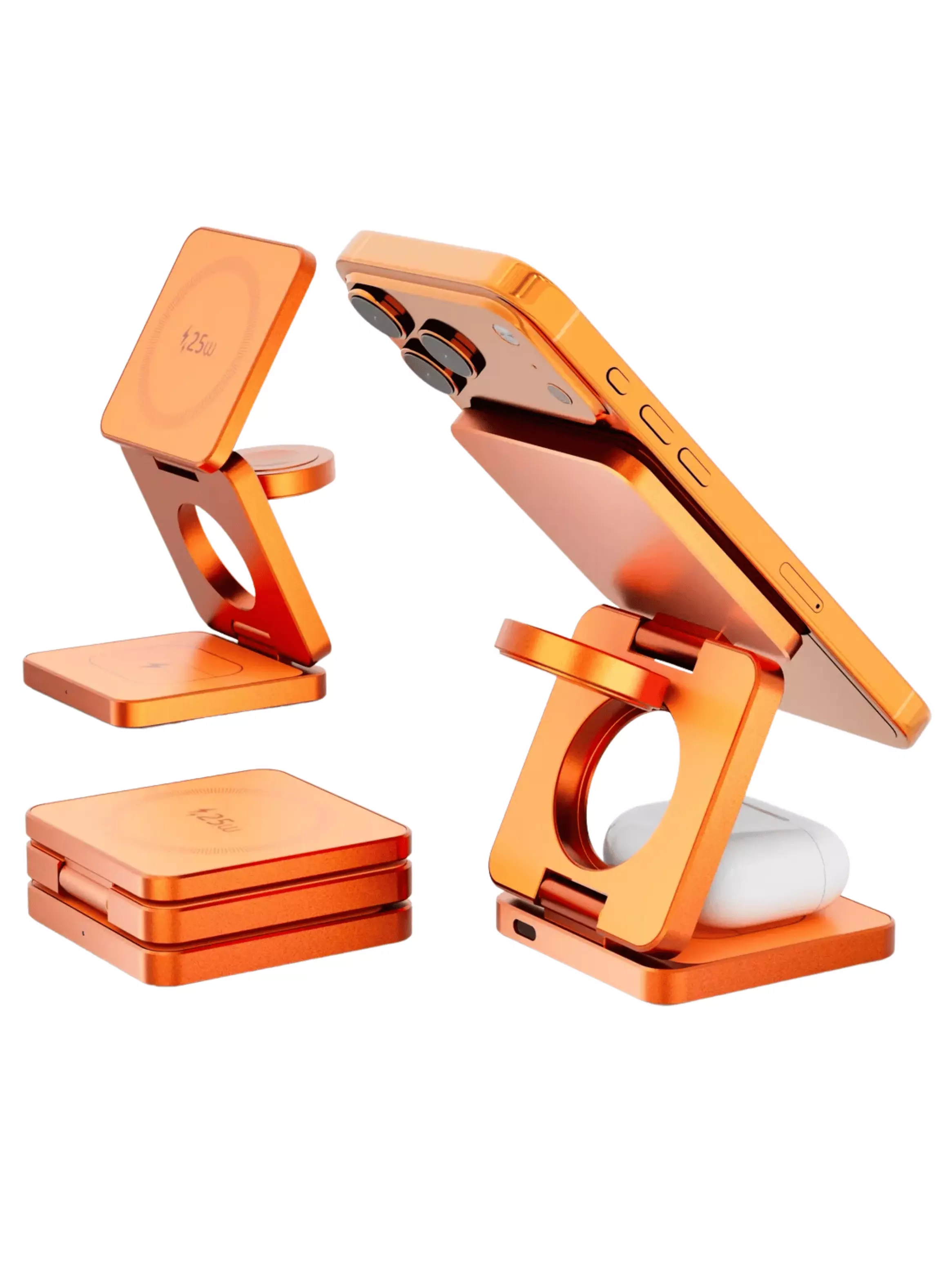 Cargador Estaci n Magn tico Inal mbrico 25w 3 En 1 Usb c-3