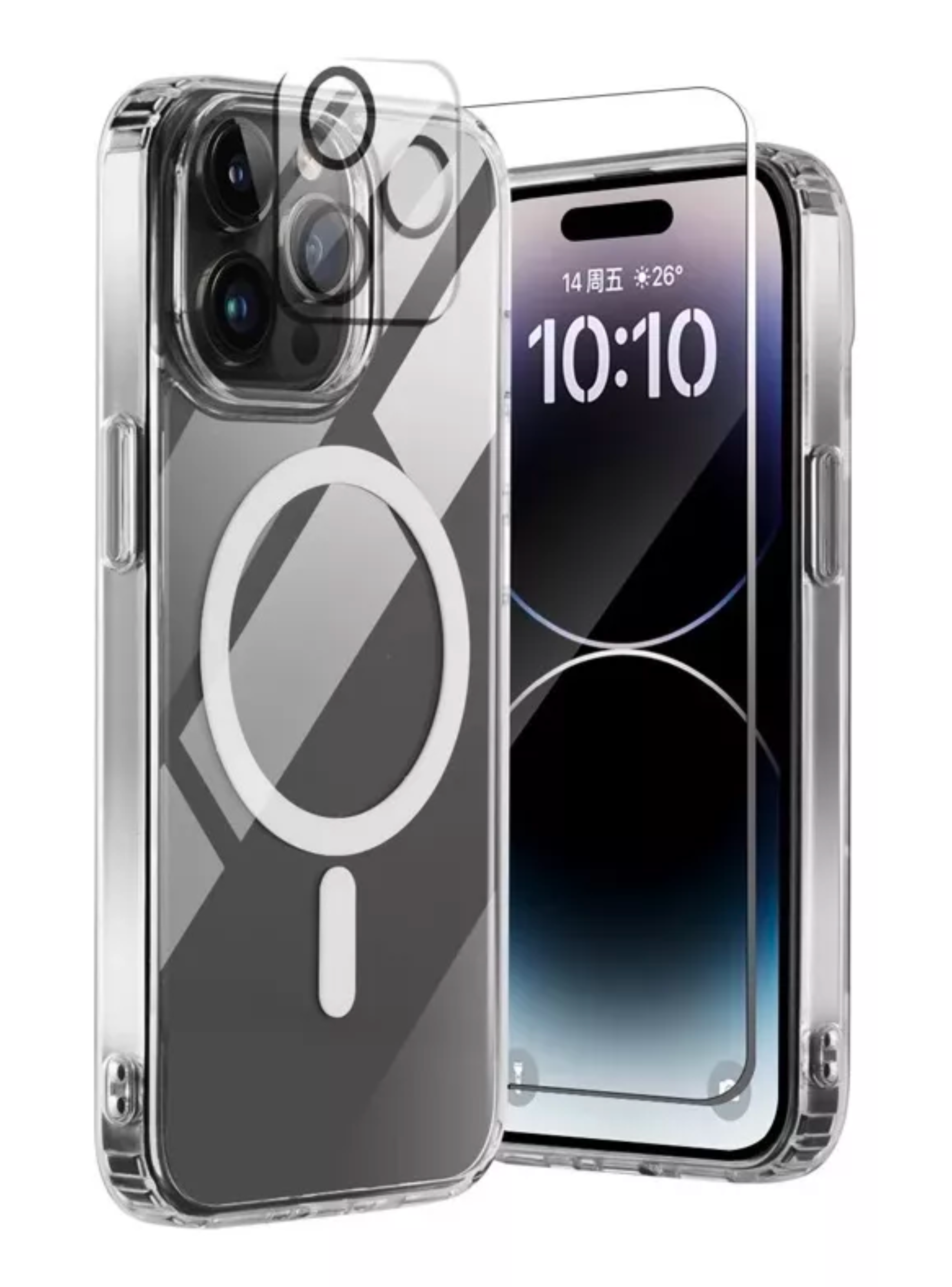 Carcasa Transparente Magsafe IPhone 15, 15 Pro Y 15 Pro Max. Con Protector De CAMARA-0