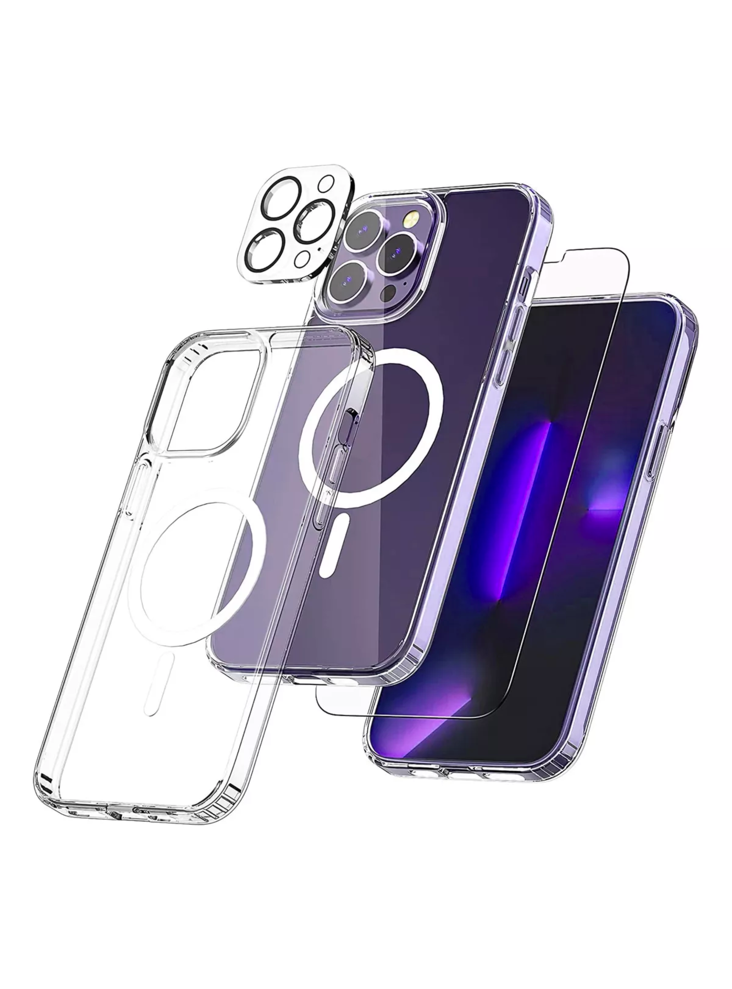 Carcasa Transparente Magsafe IPhone 15, 15 Pro Y 15 Pro Max. Con Protector De CAMARA-1