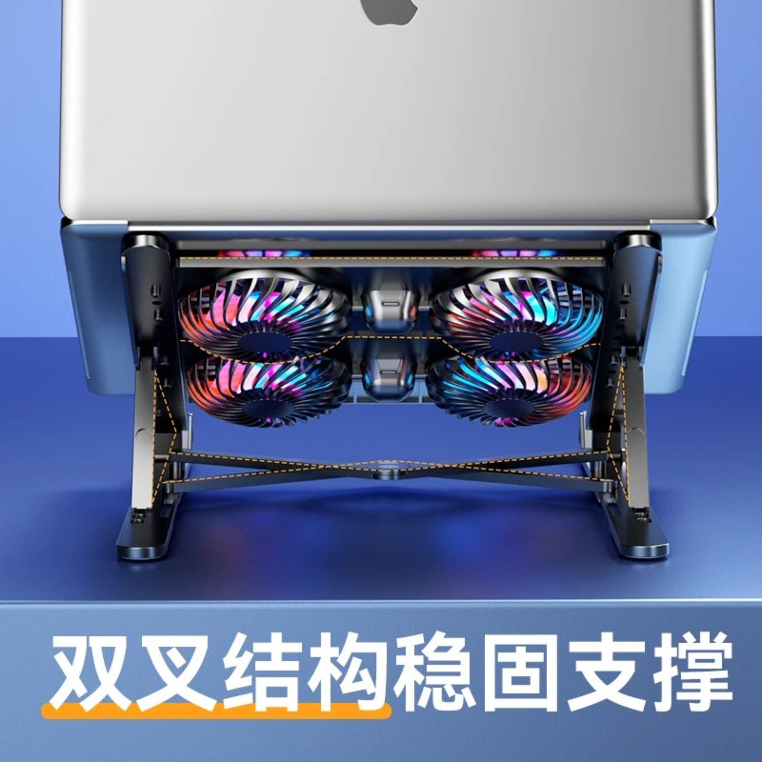 base cooler de 4 ventiladores alumino -1