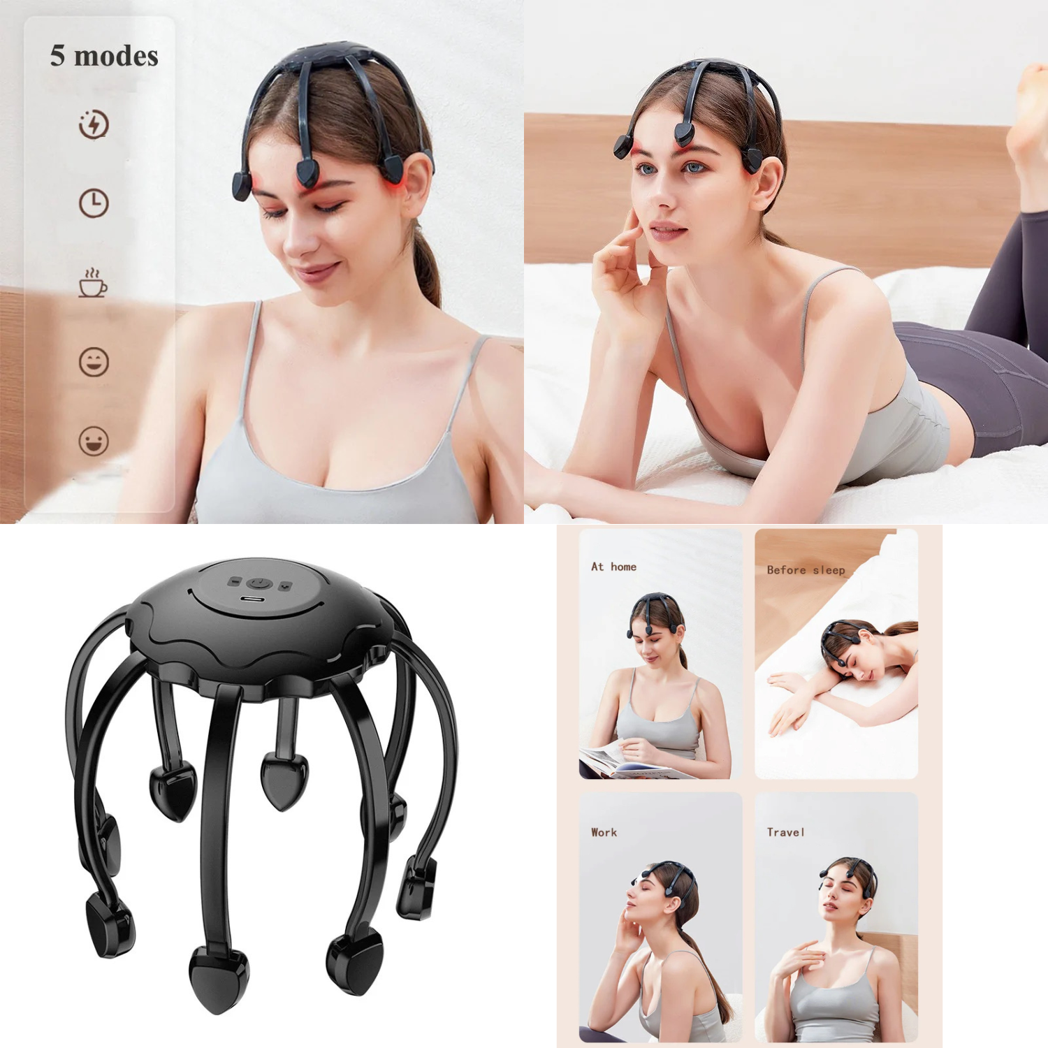 masajeador de cabeza relajante diseño pulpo-1