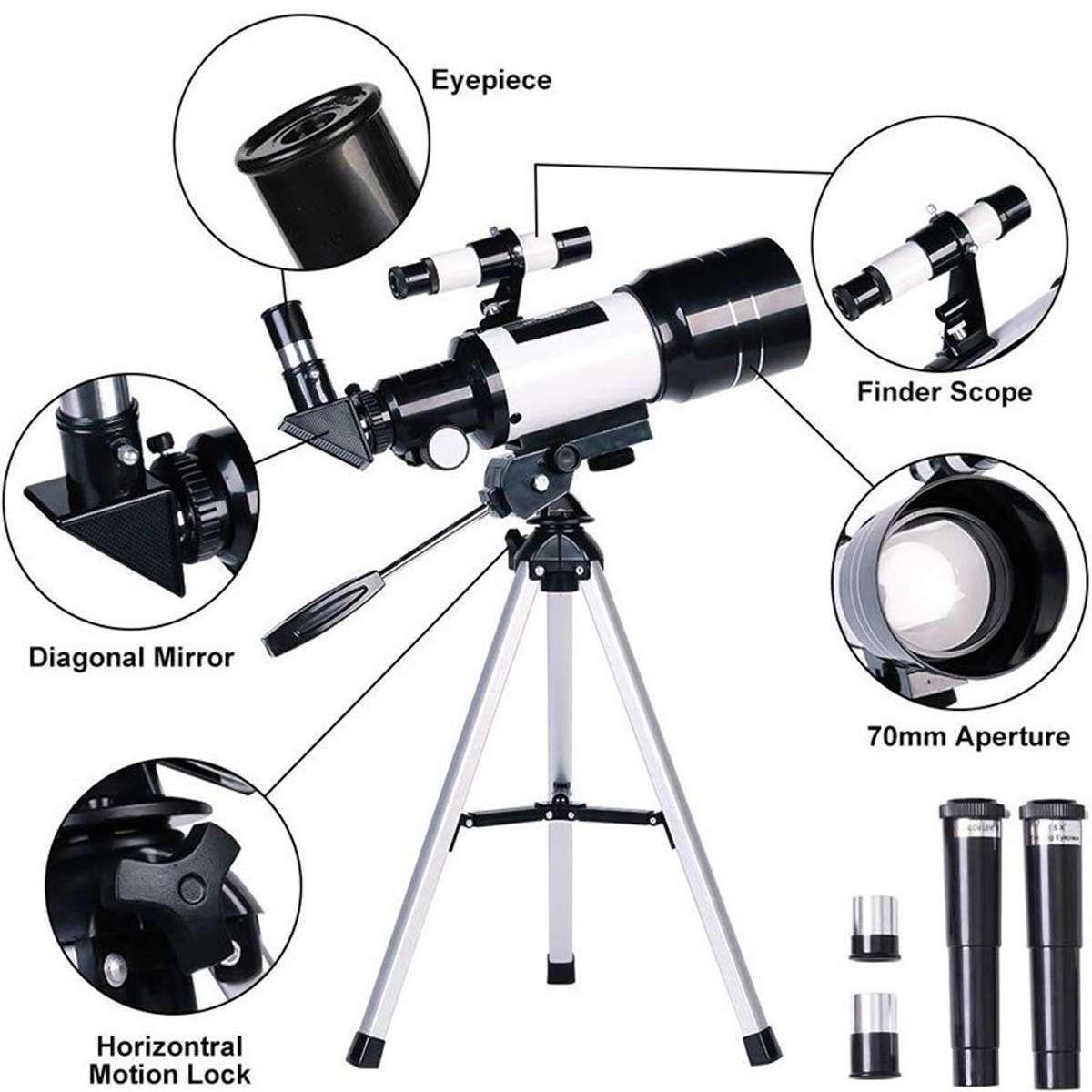 Telescopio Astronómico Profesional Monocular F30070m-3
