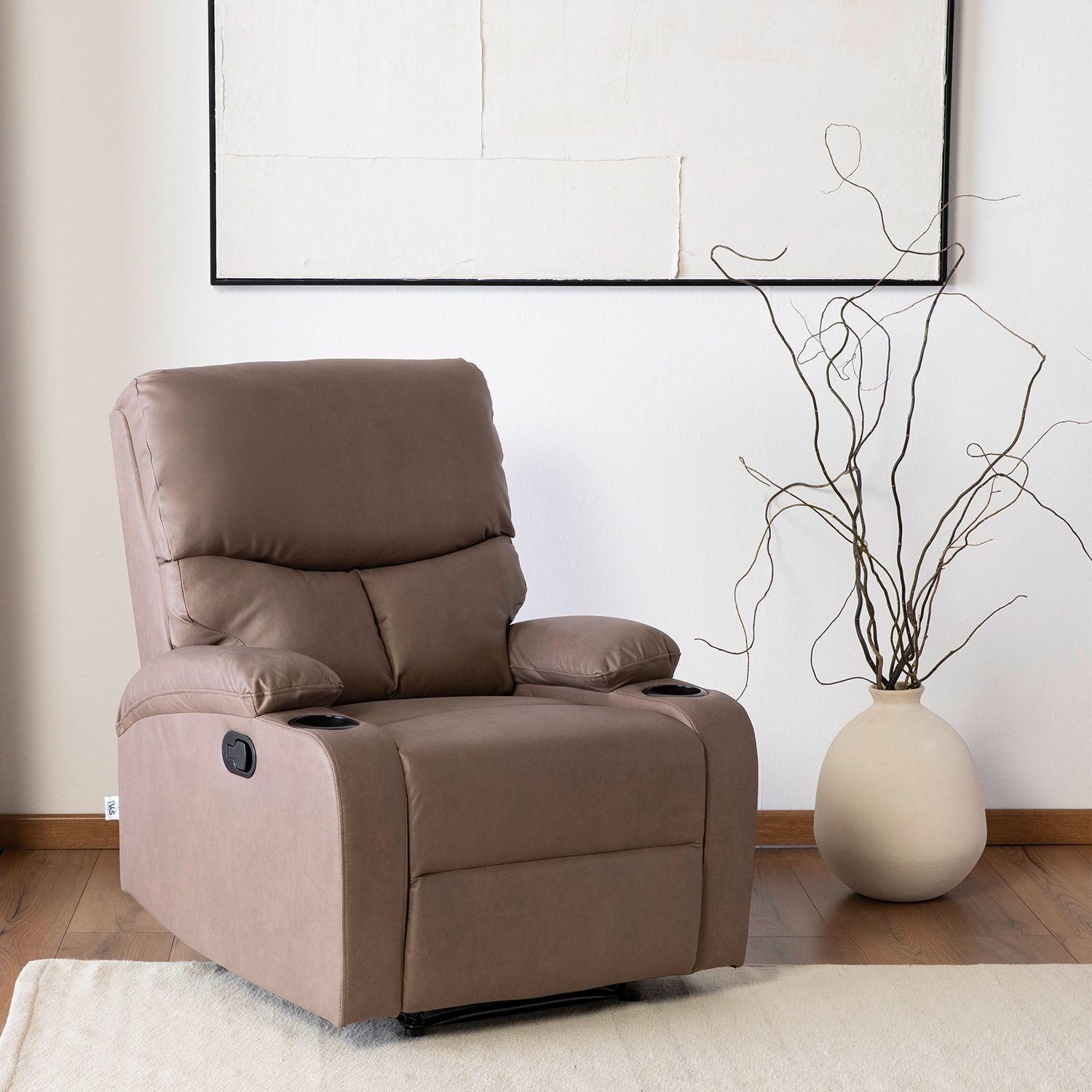 BERGERE RECLINABLE DANTE NEW BROWN CON POSAVASOS-2