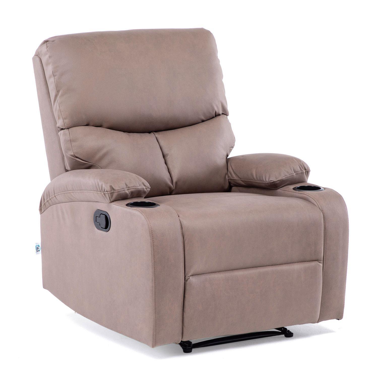BERGERE RECLINABLE DANTE NEW BROWN CON POSAVASOS-7