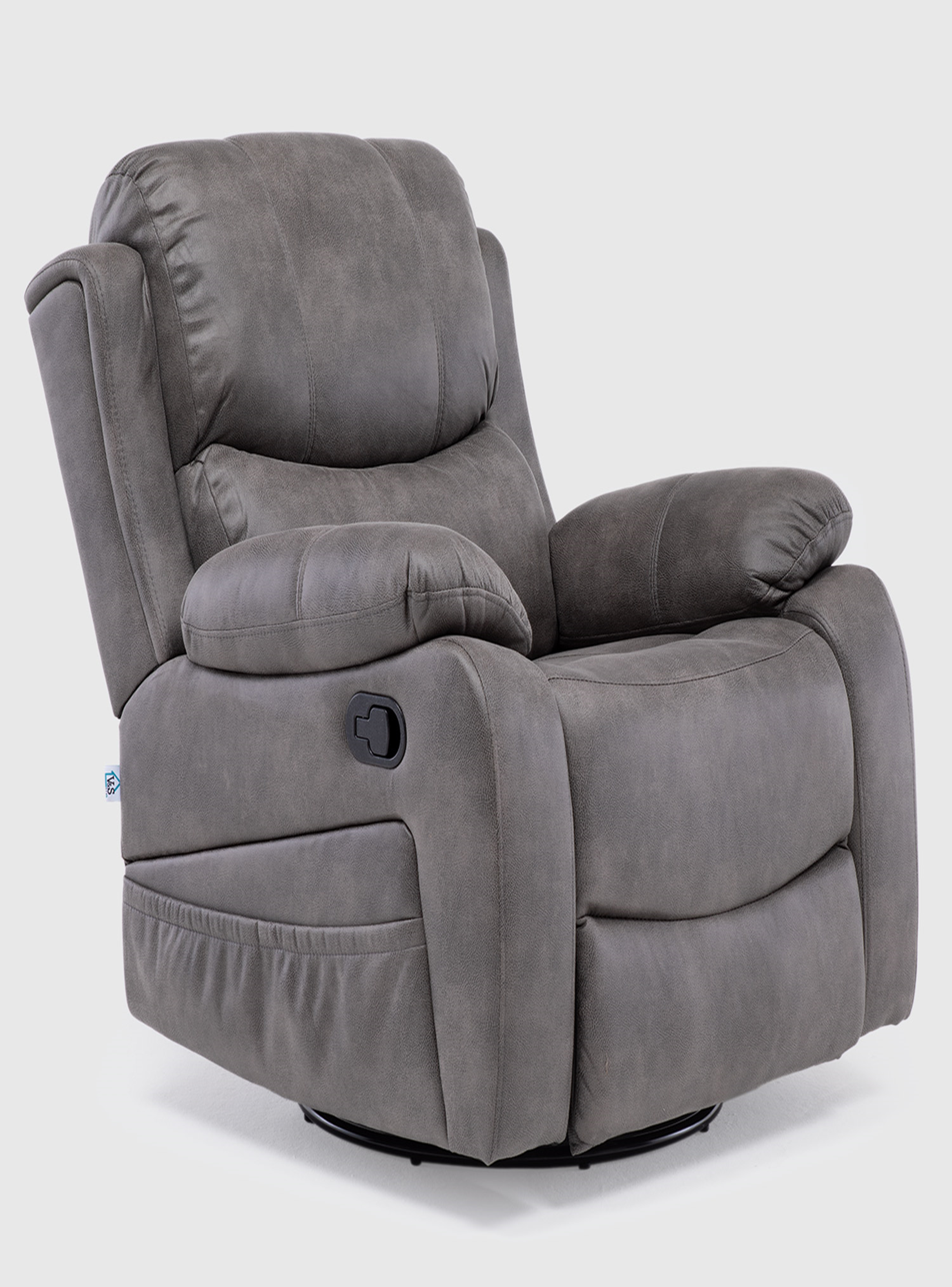 BERGER RECLINABLE PRO GREY CON VIBROMASAJE 8 PUNTOS + CONTROL REMOTO + CALEFACCION + MECEDOR-3