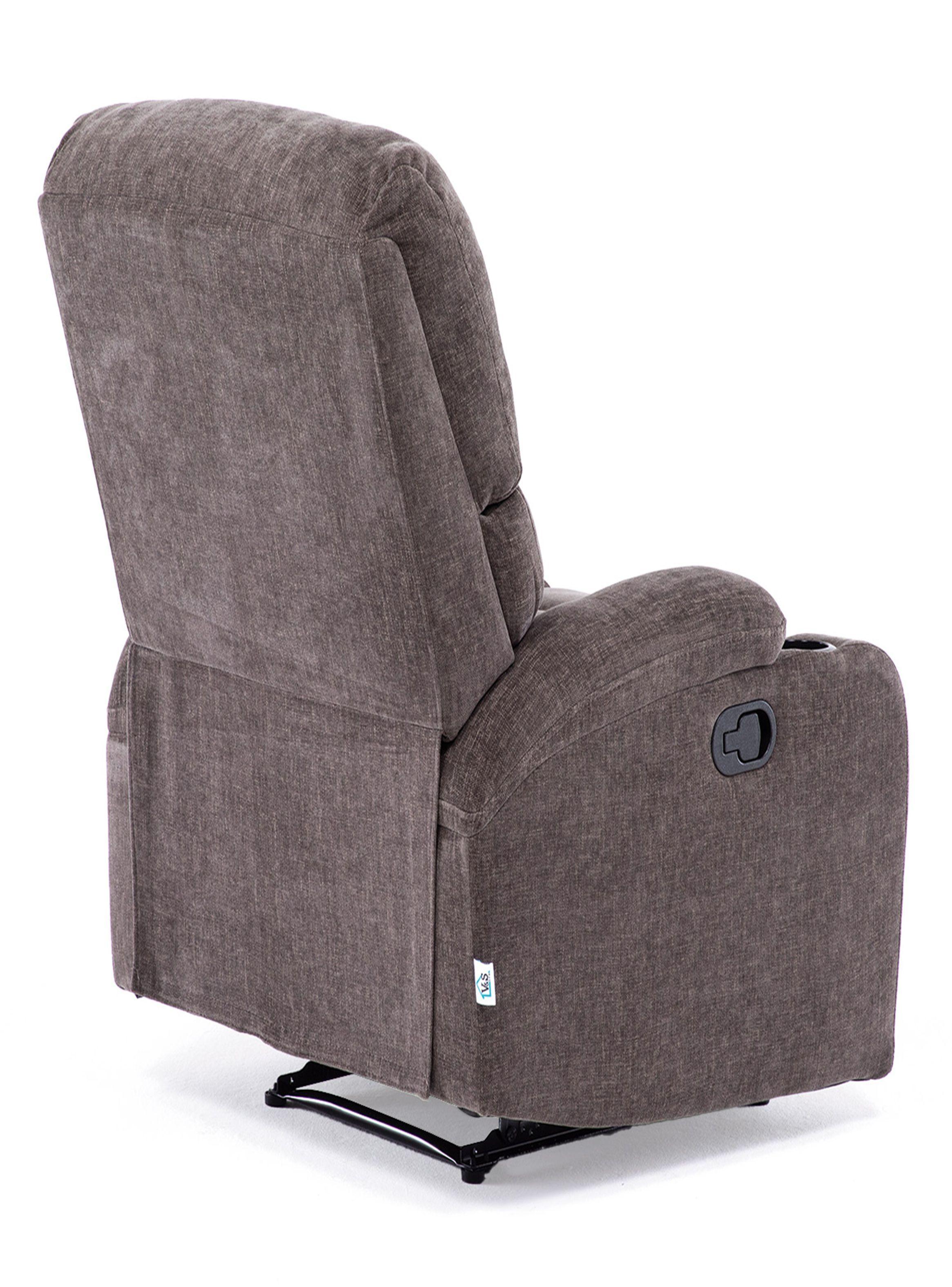 BERGER RECLINABLE CON POSAVASOS DANTE BROWN -5