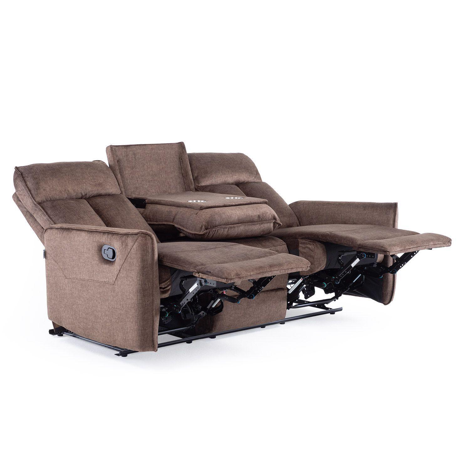 SILLON RECLINABLE COFFEE MONACO CON POSAVASOS-4